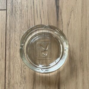 Vintage Playboy Glass Ashtray Bunny Clear Collectible